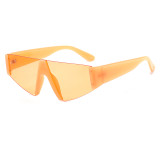 Trendy Tinted Half Frame Rimless Women Sunglasses