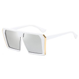 Black Shades Sun glasses Flat Top Men Women UV400 Sunglasses