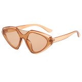 Women One Piece Lens Pointed Cat Eye Sunglasses