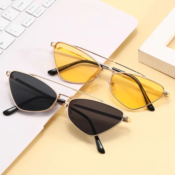 Retro Metal Frame Small Cat Eye Sunglasses
