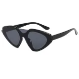 Women One Piece Lens Pointed Cat Eye Sunglasses