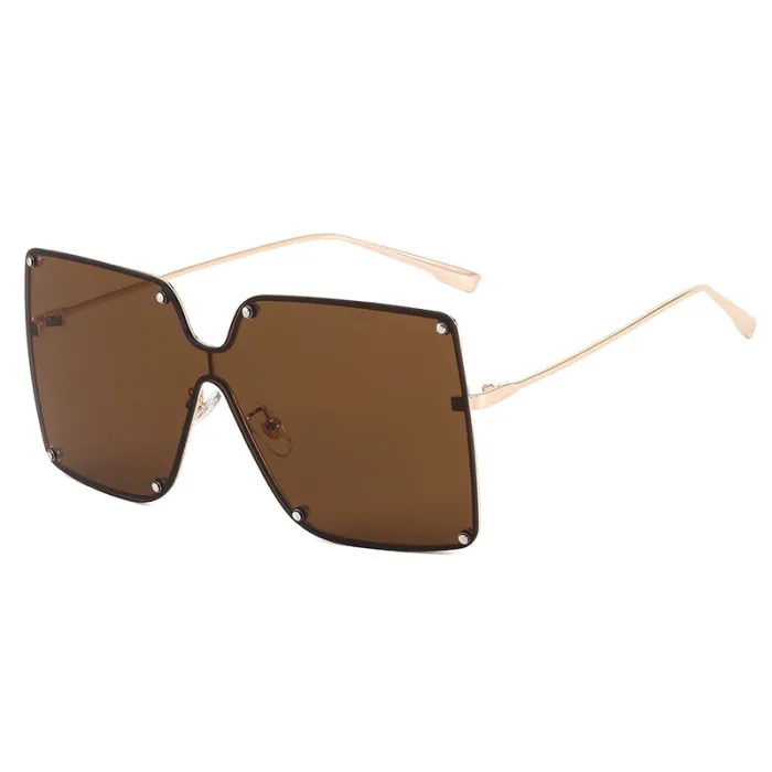 Big Frame One Piece Oversized UV400 Women Shades Sunglasses