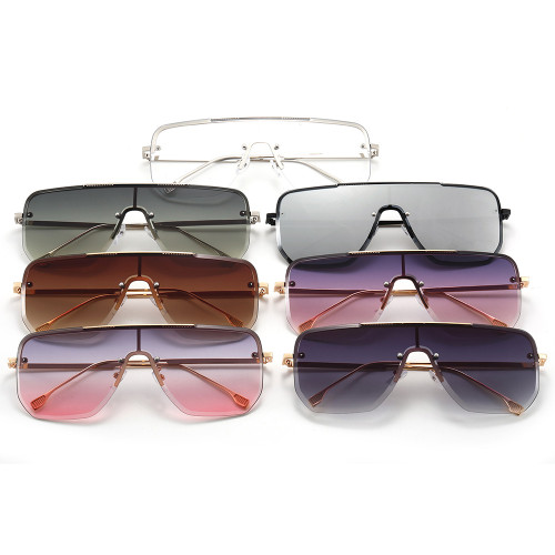 Semi-rimless Gradient Sunglasses
