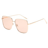 Tinted Sun glasses  Trendy Square Metal Sunglasses