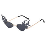 Ladies Women Tinted Fire Flames Design Sunglasses