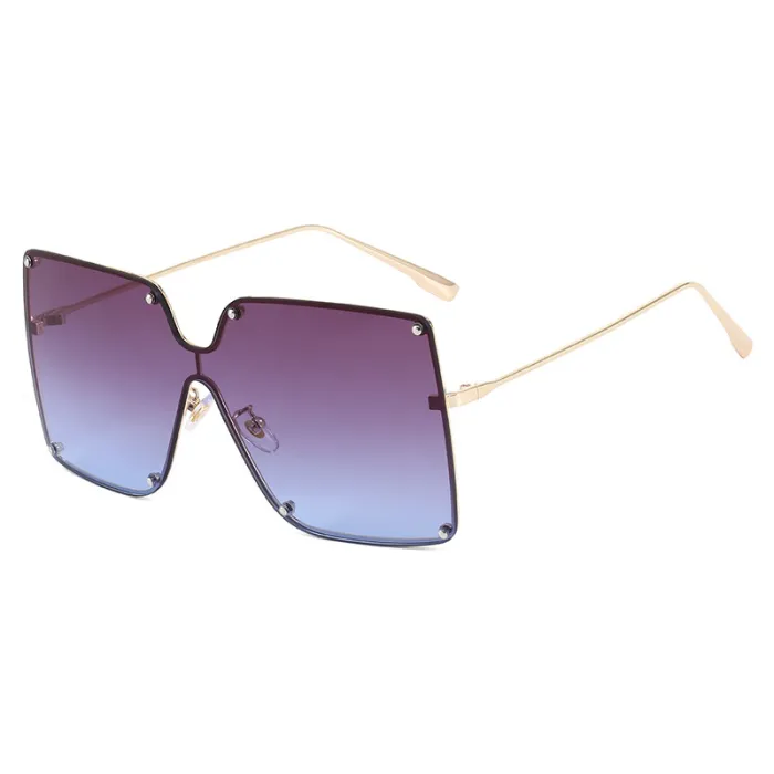 Big Frame One Piece Oversized UV400 Women Shades Sunglasses