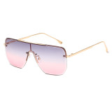 Semi-rimless Gradient Sunglasses