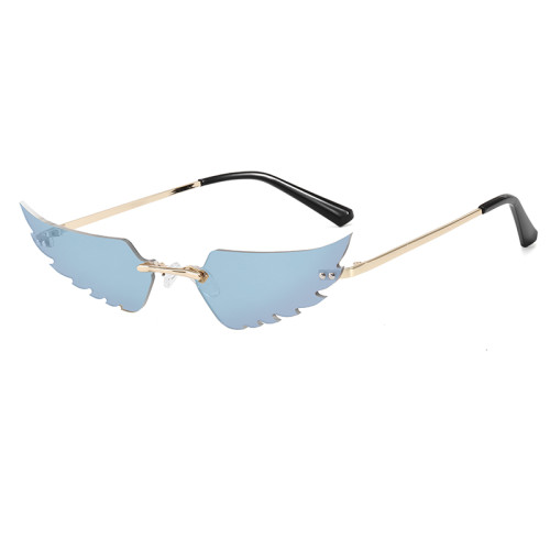 Rimless Angle Wings Sunglasses