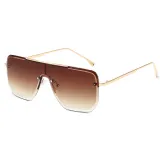 Semi-rimless Gradient Sunglasses