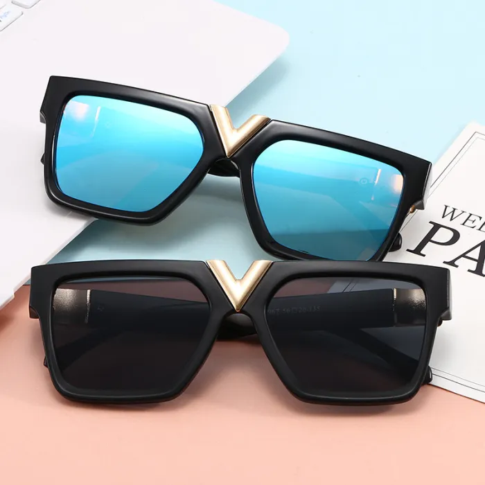 Men Women Square Oversized Designer Shades Sunglasses
