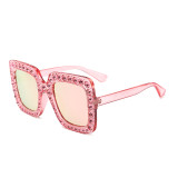 Women Oversized Bling Rhinestone Crystal Sunglasses