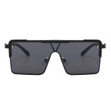 Oversized Flat Top Men Women UV400 Shades Sunglasses