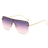 Semi-rimless Gradient Sunglasses