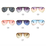 Elegant Luxury Glitter Women Flat Top  UV400 Shades Sunglasses
