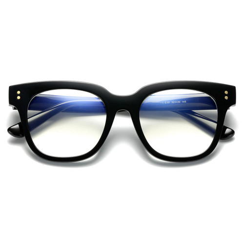 High Quality TR90 Frame Propanoic Acid Temples Square Blue Light Blocking Glasses