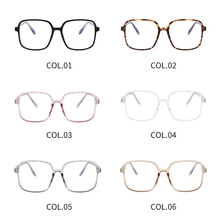 Oversized TR90 Frame Square Blue Light Blocking Computer Glasses