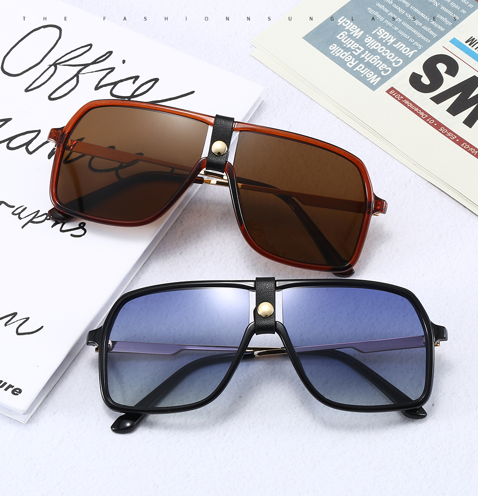 Wholesale Gradient Men's Oversized Sunglasses Superhot Eyewear