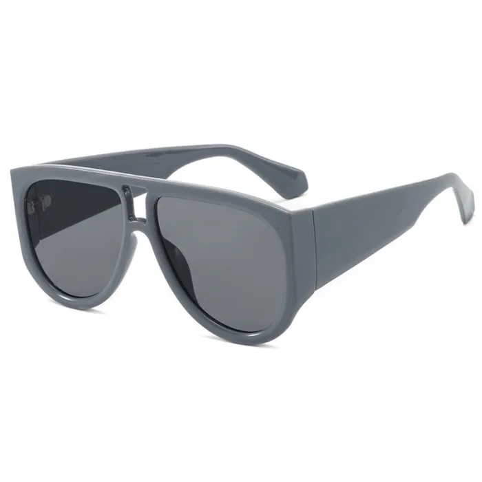 Oversized Large Frame Solid Plastic Shades Sunglasses