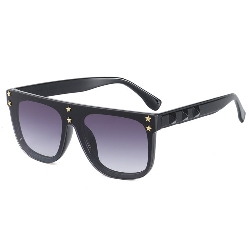 Men Women Mono Lens Flat Top UV400 Shield Sunglasses