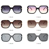 Double Bridge Oversized Square Men Women Shades Sunglasses
