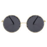 Round Diamond Cut Tinted Gradient UV400 Women Shades sunglasses