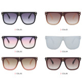 Men Women Mono Lens Flat Top UV400 Shield Sunglasses