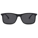 High quality Simple Black Polarized Sunglasses for Men UV400 Protection TR90 Custom logo Sun glasses