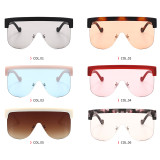 Men Women Oversized Flat Top One Piece Lens Shield Sunglasses