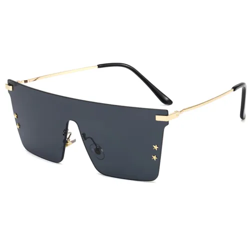 Rimless Designer Flat Top Sunglasses