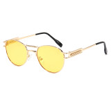 Round Vintage Steampunk Sunglasses