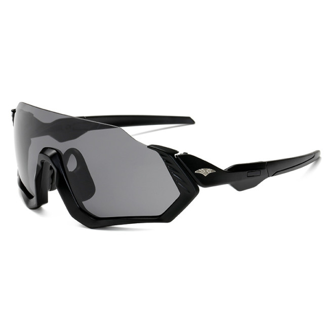 Half Frame Oversized Mirrored Outdoor Sports Cycling Sunglasses