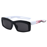 UV400 Plastic Designer Narrow Rectangle Sporty Sunglasses