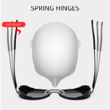 Men Round Side Shield Spring Hinge UV400 Steampunk Sunglasses