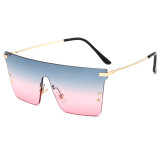 Rimless Designer Flat Top Sunglasses