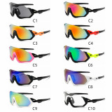 Half Frame Oversized Mirrored Outdoor Sports Cycling Sunglasses