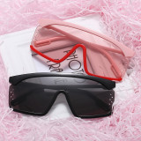 Fashion Women Designer Sun glasses  One piece Lens Shield Sunglasses