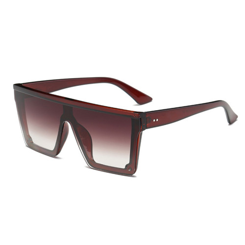 Flat Top Square Shield Sunglasses