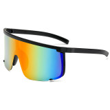 Oversized Visor Sporty Shield Sunglasses