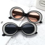 Oval Round Bling Fashion Sunglasses