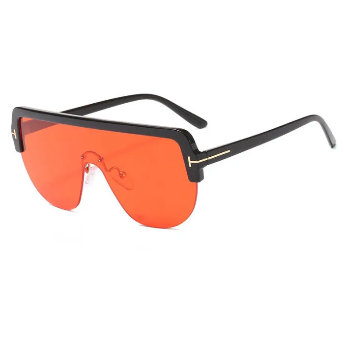 Half Frame Flat Top Mono Lens Shades Sunglasses