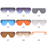 Half Frame Flat Top Mono Lens Shades Sunglasses