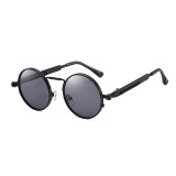 Retro Vintage Round Metal Steampunk Sunglasses