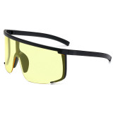 Oversized Visor Sporty Shield Sunglasses