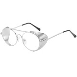 Vintage Goggles Side Shield Metal Steampunk Sunglasses