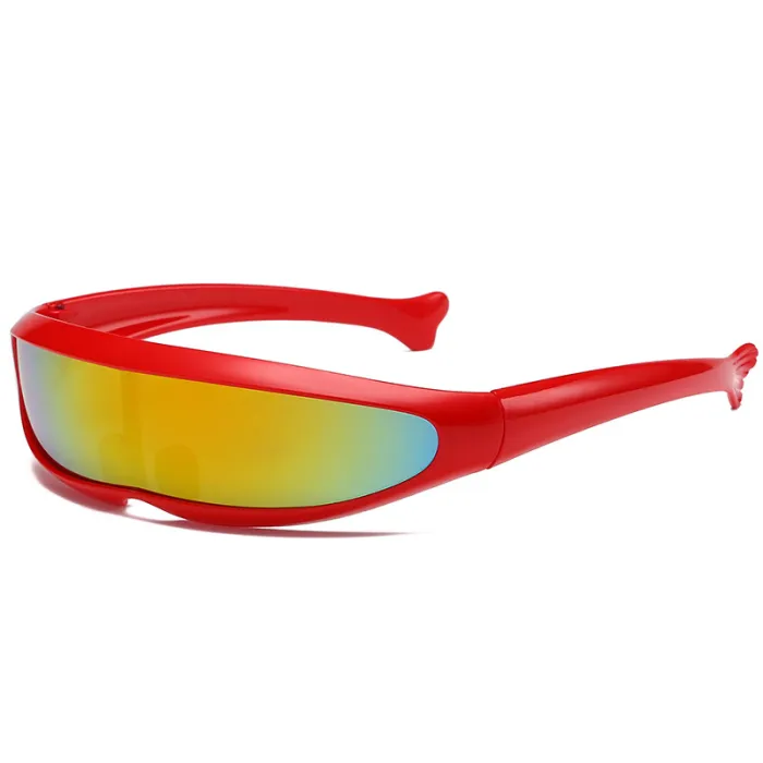 Futuristic X-Men Cyclops Goggles Monolens Wrap around Sunglasses