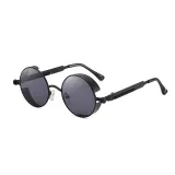 Gothic Round Metal Steampunk Sunglasses