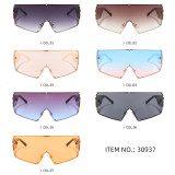 One Piece Lens Oversize Shield Sunglasses