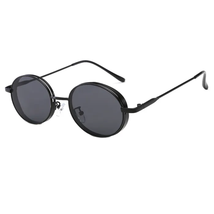 Retro Vintage Round Oval Metal Sunglasses