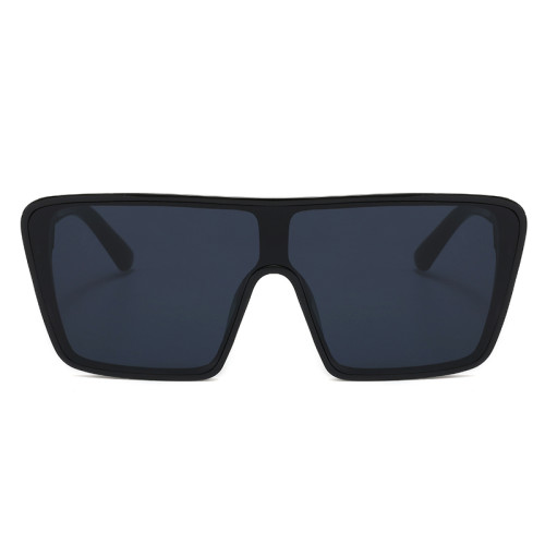 Men Women Shades Flat Top Shield Sunglasses