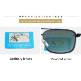 Optical Frames with Polarized Clips Square Metal Magnet Clip On Glasses